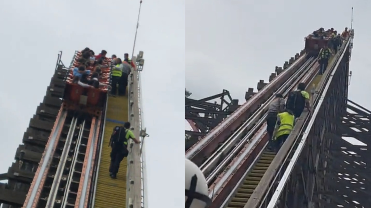 Video: Desalojan juego mecánico por fallas en Six Flags México