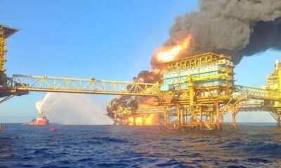 Video: Se registró una explosión en la plataforma Nohoch-Alfa de Pemex