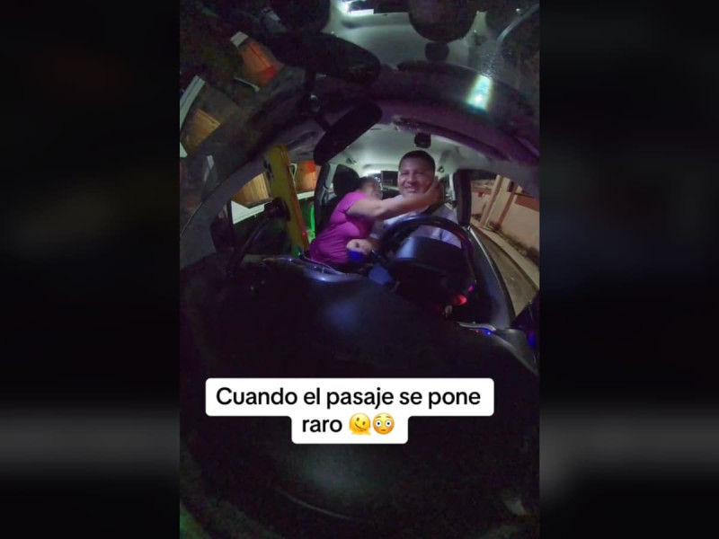 Video: Pasajera intenta pagar con besos a taxista de Cancún