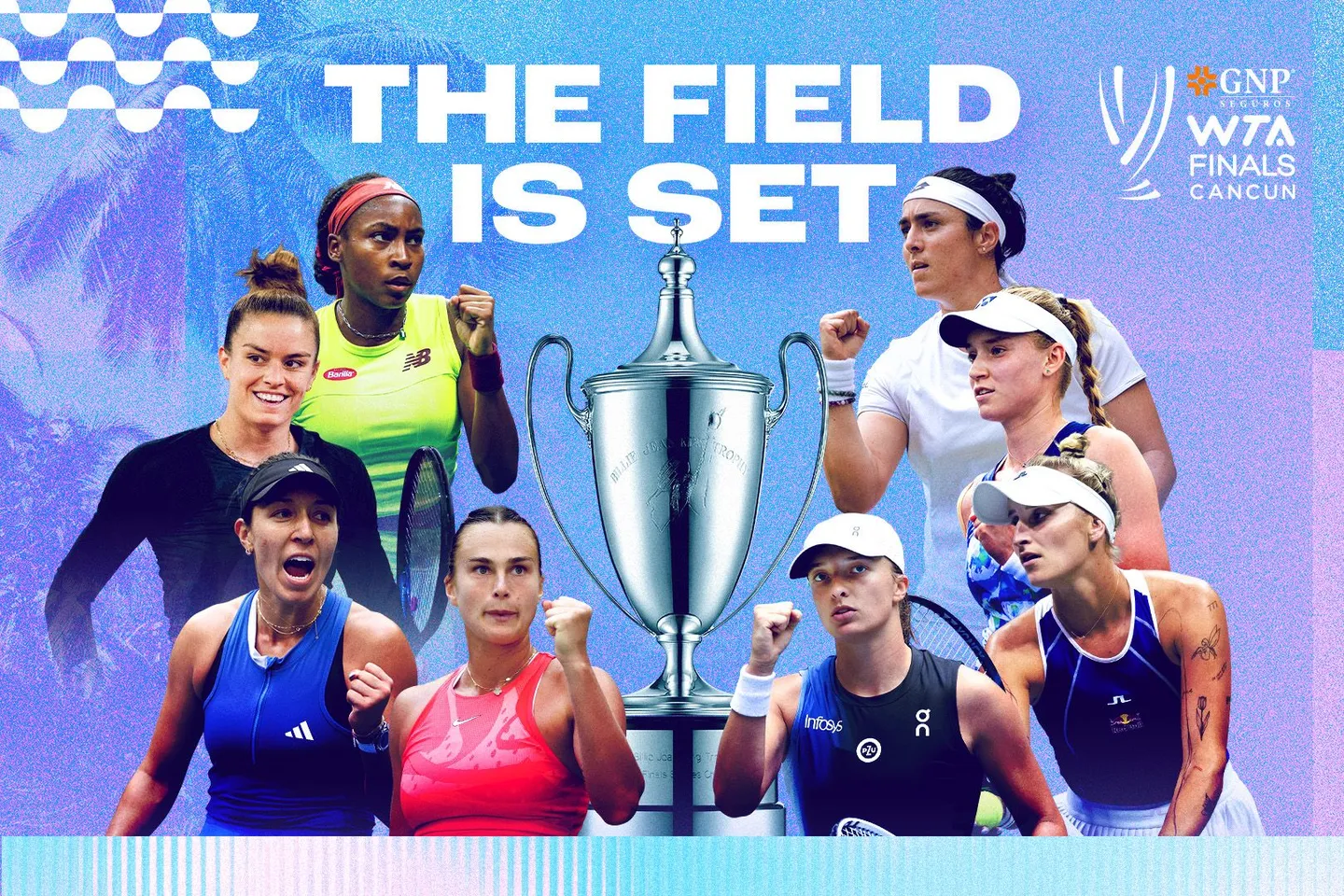 La temporada 2023 del Hologic WTA Tour concluye la próxima semana con las Finales WTA Cancún de GNP Seguros, donde las ocho mejores jugadoras de individuales y equipos de dobles de la temporada se enfrentarán cara a cara para coronar a lo mejor de lo mejor.