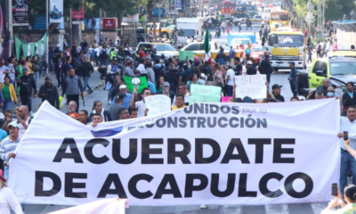 Caravana de Acapulco llega al Zócalo para pedir más apoyo a damnificados por Otis