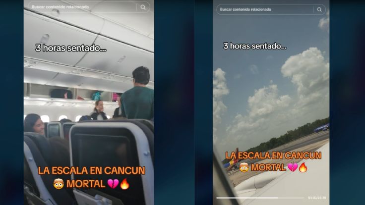 Video: Se quedan 3 horas en un avión para hacer una escala técnica en Cancún