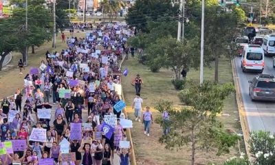 Marcha 8M en Cancún transcurre de manera pacífica