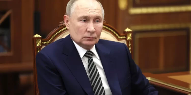 Imagen del presidente ruso, Vladimir Putin, en una reunión oficial.