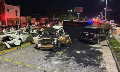 Trágico accidente en la carretera Cancún - Playa del Carmen