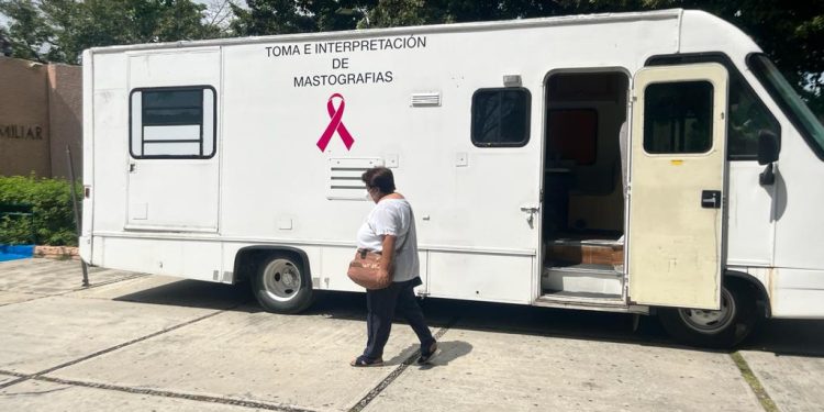 Recorrido de mastógrafo móvil