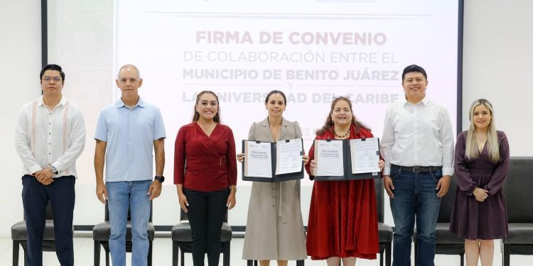 Ana Paty Peralta y la Universidad del Caribe firman convenio de colaboración en Cancún
