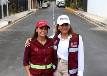 Ana Paty Peralta constata trabajos finalizados de repavimentación de las calles de la Supermanzana 44 de Cancún