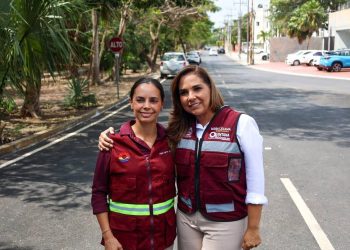 Ana Paty Peralta, anunció la conclusión de la repavimentación de 1.2 kilómetros de carpeta asfáltica en Av. Del Bosque, entre las avenidas Kabah y Nichupté