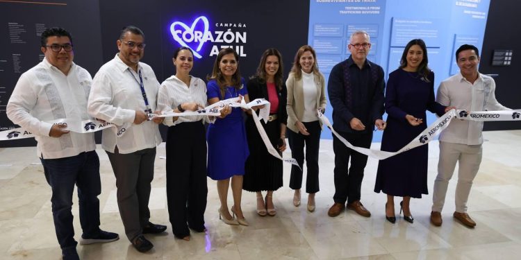 Inauguran la exposición itinerante “Destino: Libertad. La ruta de la trata de personas” en la Terminal 4 del Aeropuerto Internacional de Cancún