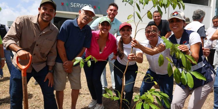Ana Paty Peralta realiza arborización con motivo del Día Internacional de la Madre Tierra