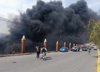 Incendio consume el campo de tiro de la Policia de Zacatecas