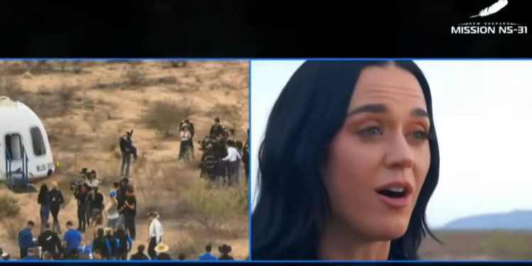 Katy Perry al espacio en mision de Blue Origin