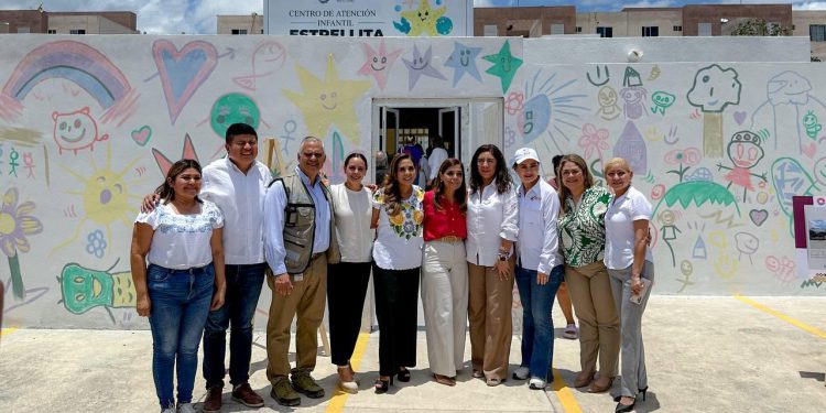 Ana Paty Peralta visita el interior del Centro de Atención Infantil (CAI) “Estrellita”