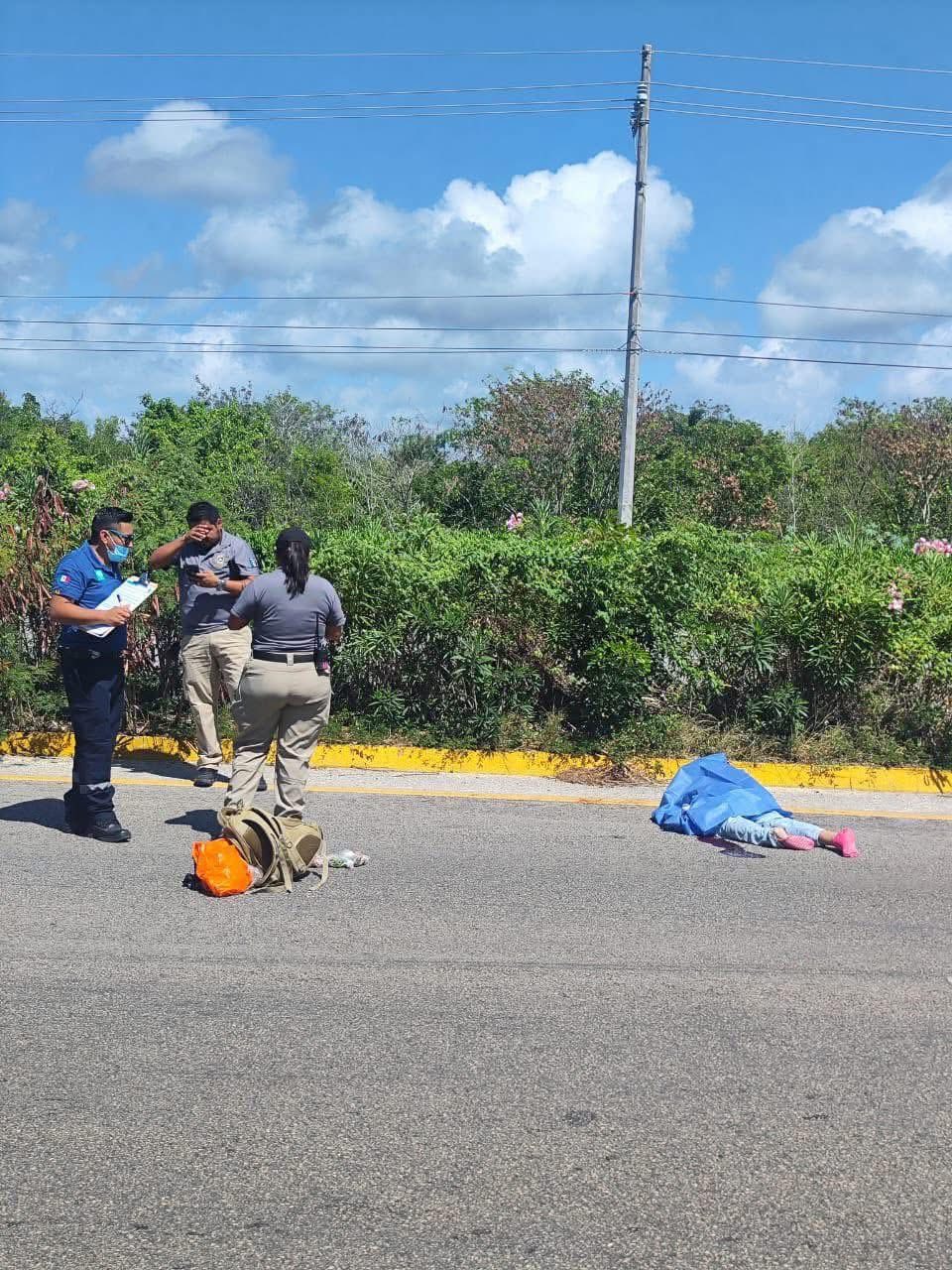 Hombre muere atropellado en la Carretera Federal 307 en Akumal 
