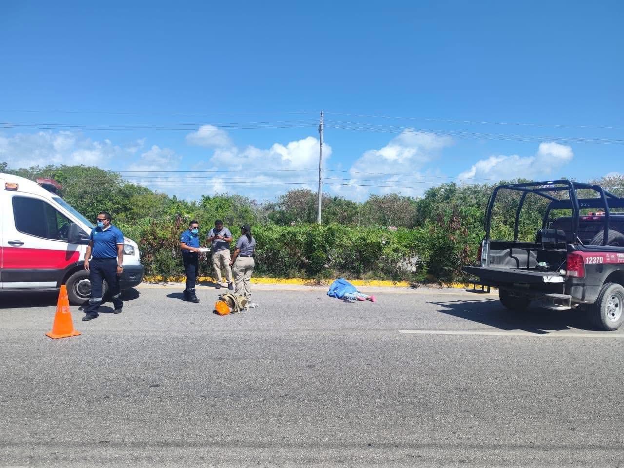 Hombre muere atropellado en la Carretera Federal 307 en Akumal 