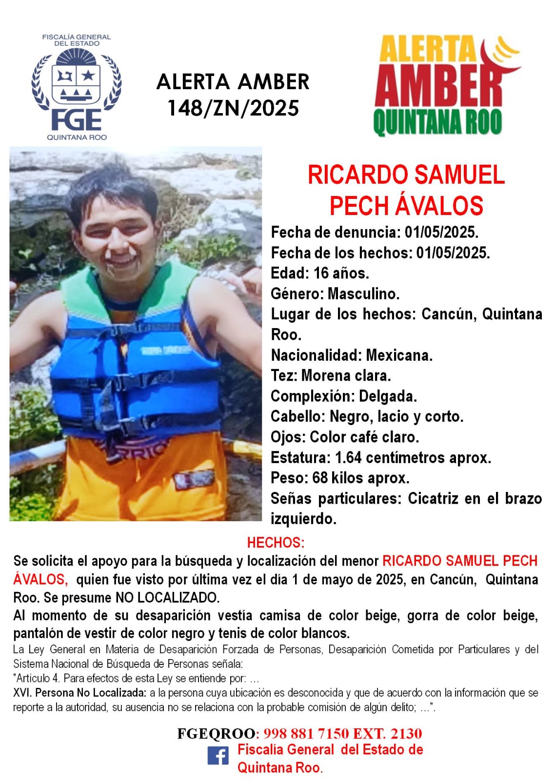 Alerta Amber en Quintana Roo hoy 21 de mayo de 2025