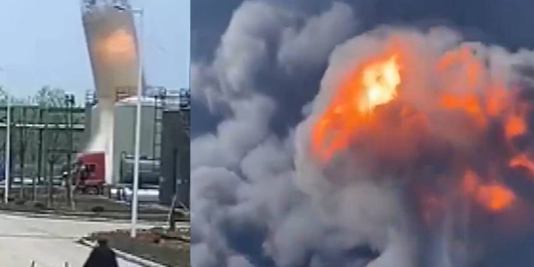 Explosion en planta quimica de China genera incendio masivo