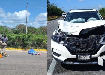 Hombre muere atropellado en la Carretera Federal 307 en Akumal