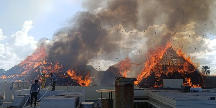 Fuego devora parte del Hotel Bahia Principe