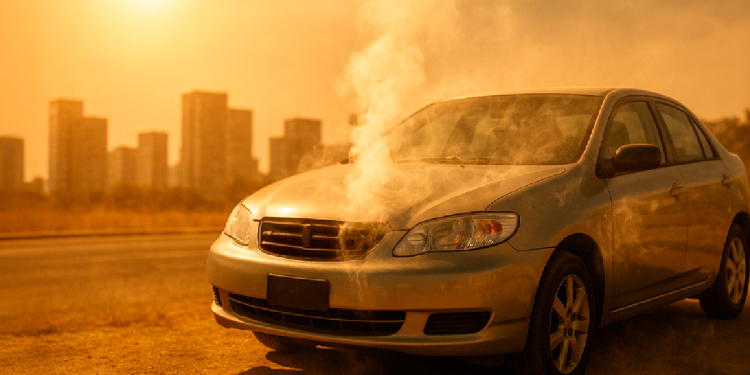 canicula en Cancun provoca daños de autos