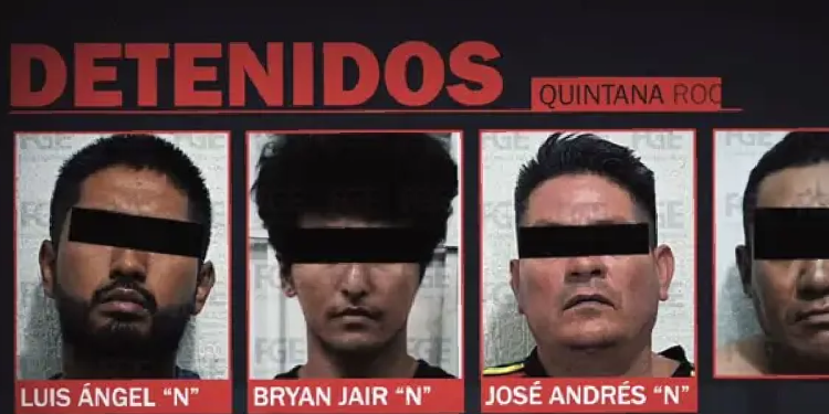 Delincuentes detenidos en Cancun