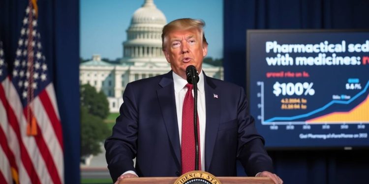 Trump anuncia nuevos aranceles a medicamentos y promueve produccion farmaceutica en EEUU
