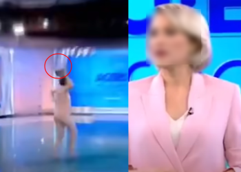 Famosa conductora es atacada por mujer desnuda en vivo