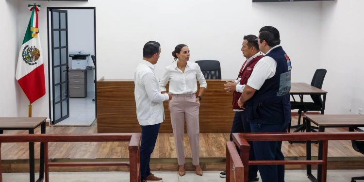 Ana Paty Peralta, visita la sala de Juzgados Cívicos y el Centro de Retención y Sanciones Administrativas en Cancún