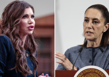 Kristi Noem responsabiliza a Sheinbaum de alentar caos en EE.UU.