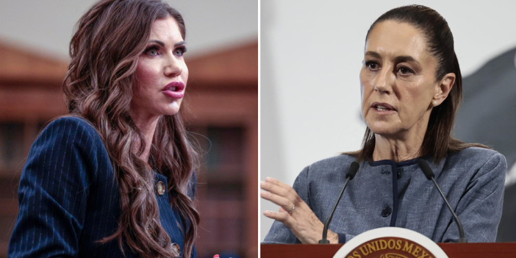 Kristi Noem responsabiliza a Sheinbaum de alentar caos en EE.UU.