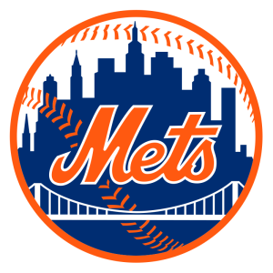 Logo oficial de los Mets de Nueva York, protagonistas del emocionante triunfo 5-4 en extra innings contra los Nacionales en la temporada 2025.