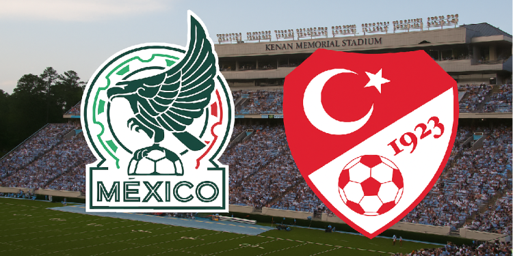 Jugadores de México y Turquía preparándose para el partido amistoso 2025
