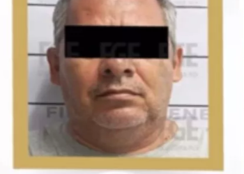 Rostro de Juan Carlos “N” al momento de su detención en Playa del Carmen