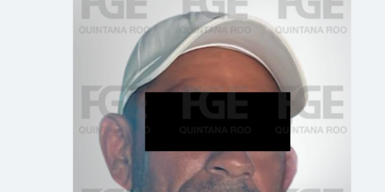Retrato del presunto agresor detenido por ataque con ácido en Cancún