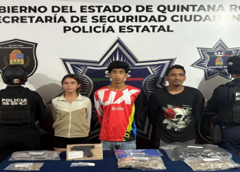 Delincuentes detenidos por narcomenudeo en Cancun