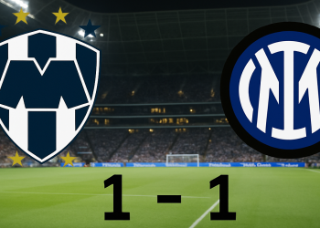 Logos de Monterrey e Inter con marcador 1 1