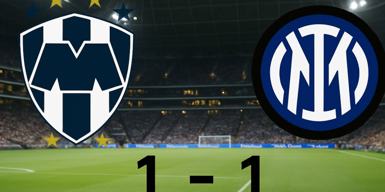 Logos de Monterrey e Inter con marcador 1 1