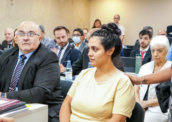 Brenda Agüero durante el juicio por las muertes de bebés en Córdoba