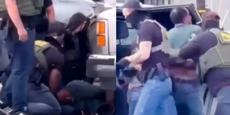 Golpiza a jardinero mexicano por agentes de Estados Unidos