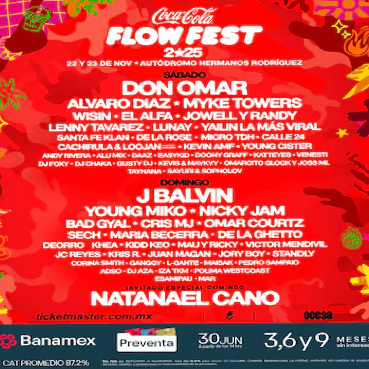 Line-up oficial de artistas del Flow Fest 2025