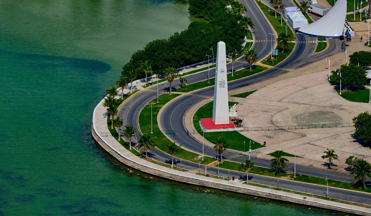 Vista aérea panorámica de Chetumal, Quintana Roo