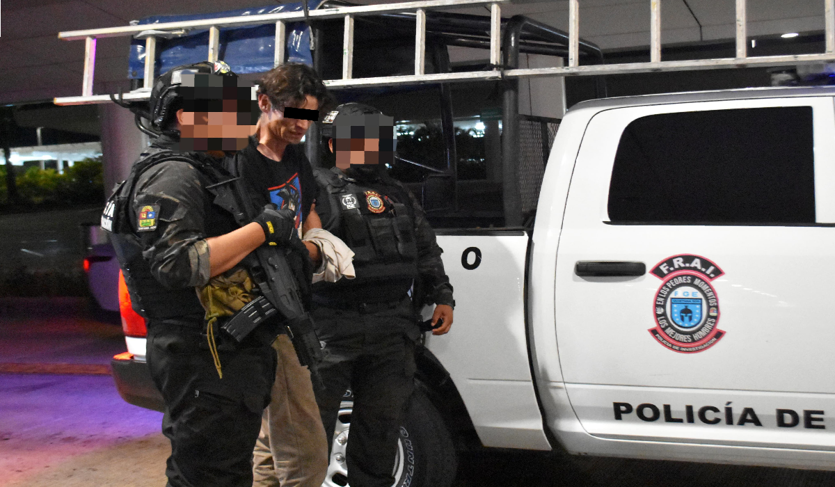Detenido por pornografía infantil en Cancún, vista lateral
