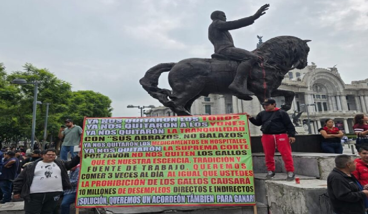 Mega marcha nacional en defensa de peleas de gallos