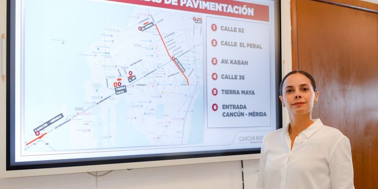 Ana Paty Peralta anuncia obras de pavimentación en calles y avenidas de Cancún