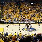 Vista panorámica del Game 7 de las Finales NBA entre Thunder y Pacers
