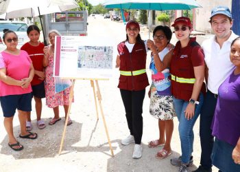 Ana Paty Peralta, anunció el proyecto de la urbanización de la colonia Los Pinos, ubicada en la Supermanzana 245