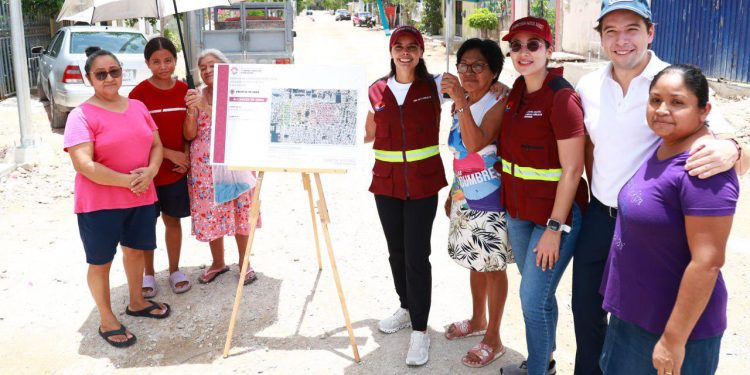 Ana Paty Peralta, anunció el proyecto de la urbanización de la colonia Los Pinos, ubicada en la Supermanzana 245
