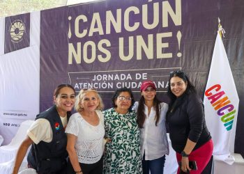 Realizan Jornada de Atención Ciudadana “¡Cancún nos une!”, en el domo de la Supermanzana 232