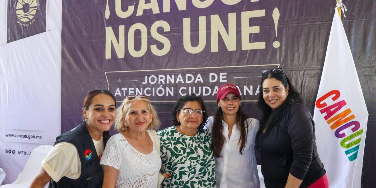 Realizan Jornada de Atención Ciudadana “¡Cancún nos une!”, en el domo de la Supermanzana 232